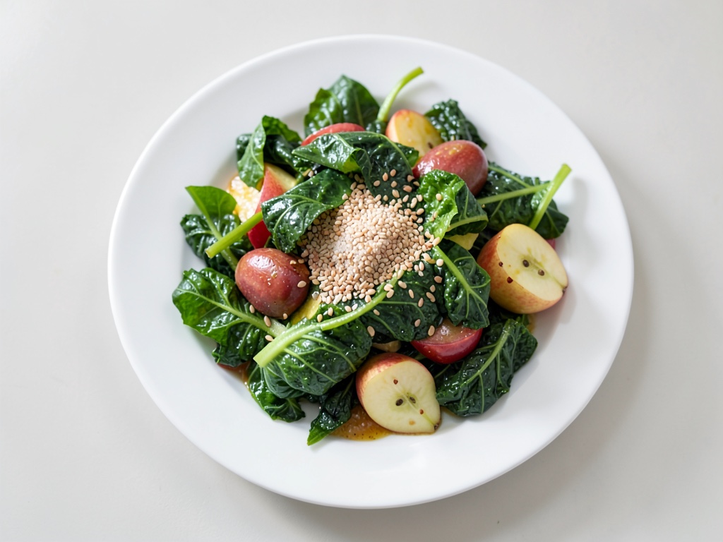 Herbstsalat mit Grünkohl und Apfel