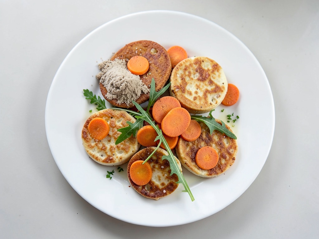 Waffle salate con carote e rucola