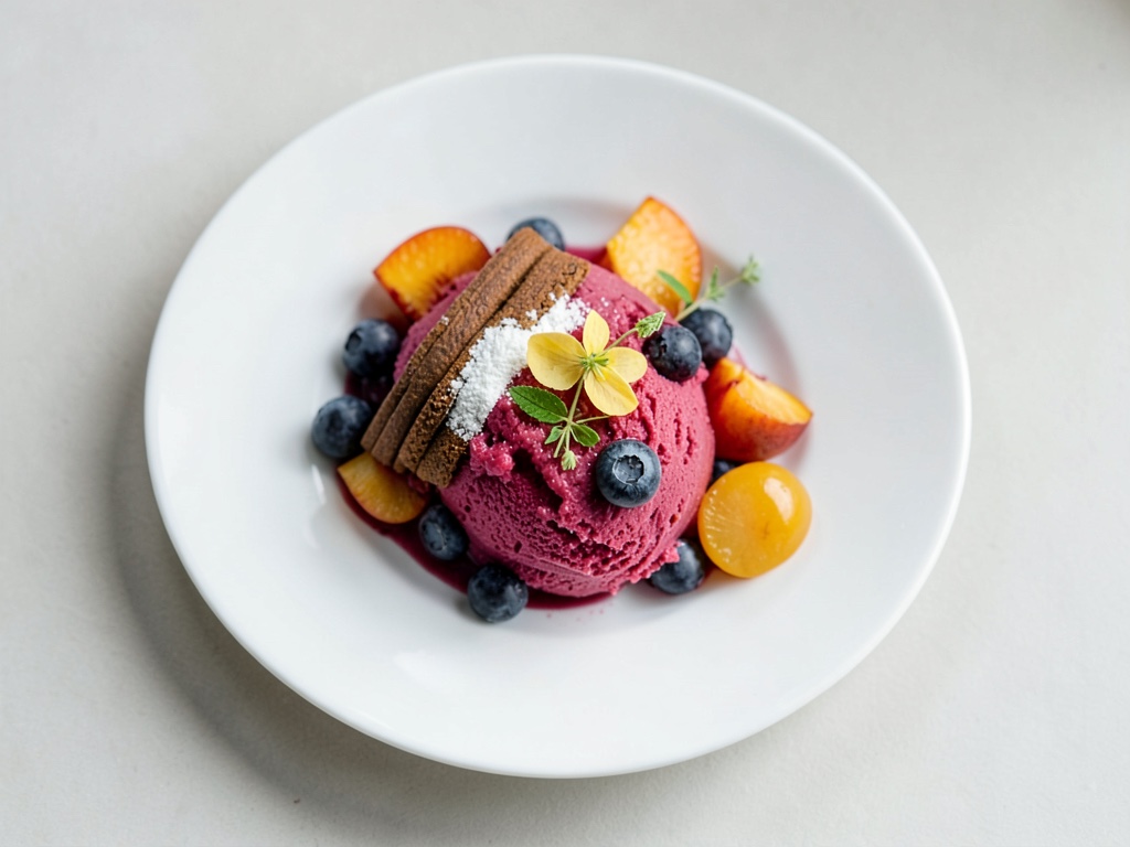 Gelato fruttato ai lamponi e albicocche