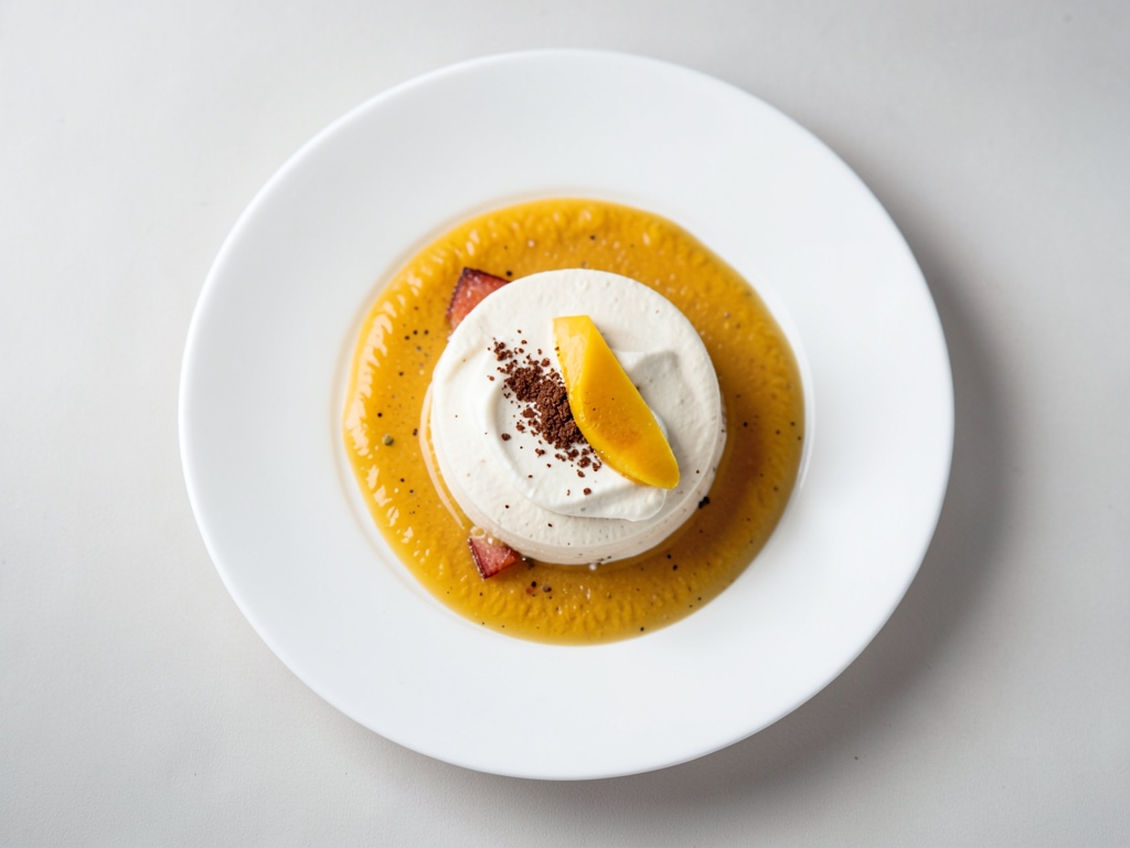 Himbeer-Joghurt-Mousse mit Mangosauce