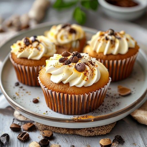 Cupcake al cioccolato e lamponi con crema al formaggio fresco