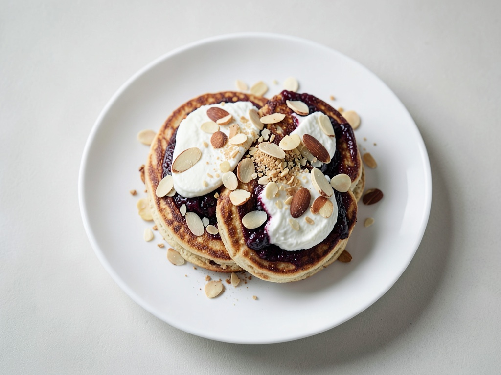 Himbeer-Skyr-Waffeln mit Mandeln