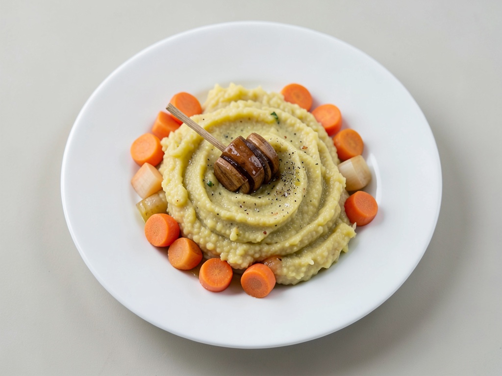 Tacchino al miele e senape con purè di patate e pastinache e carote
