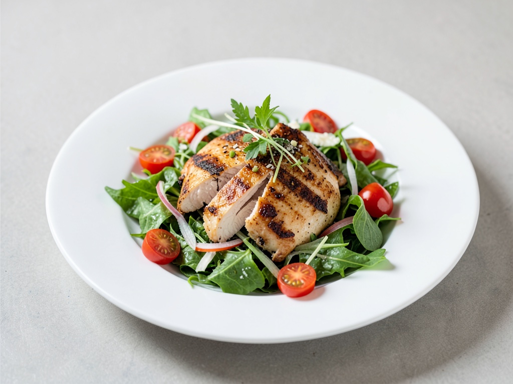 Insalata greca di contadino con pollo alla griglia