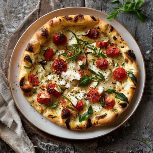 Focaccia italiana all'aglio orsino