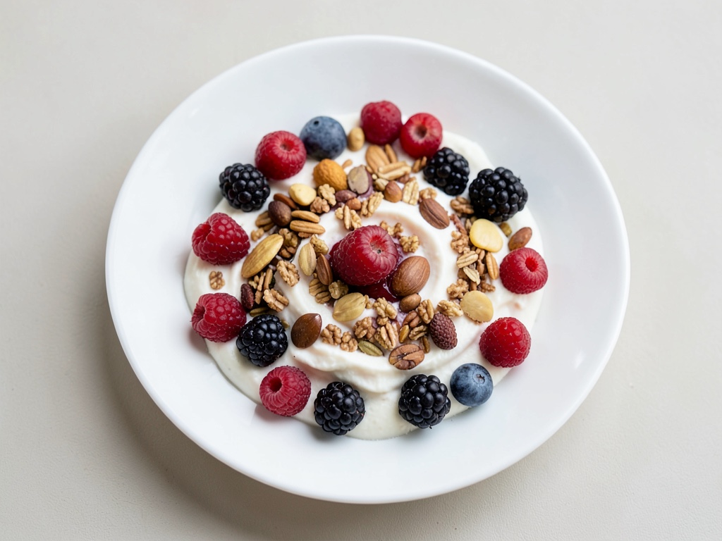 Yogurt con muesli e frutti di bosco