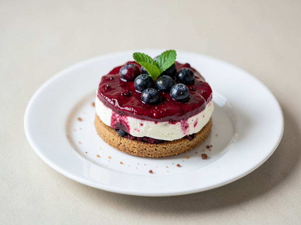 Brombeer-Joghurt-Torte mit Keksboden