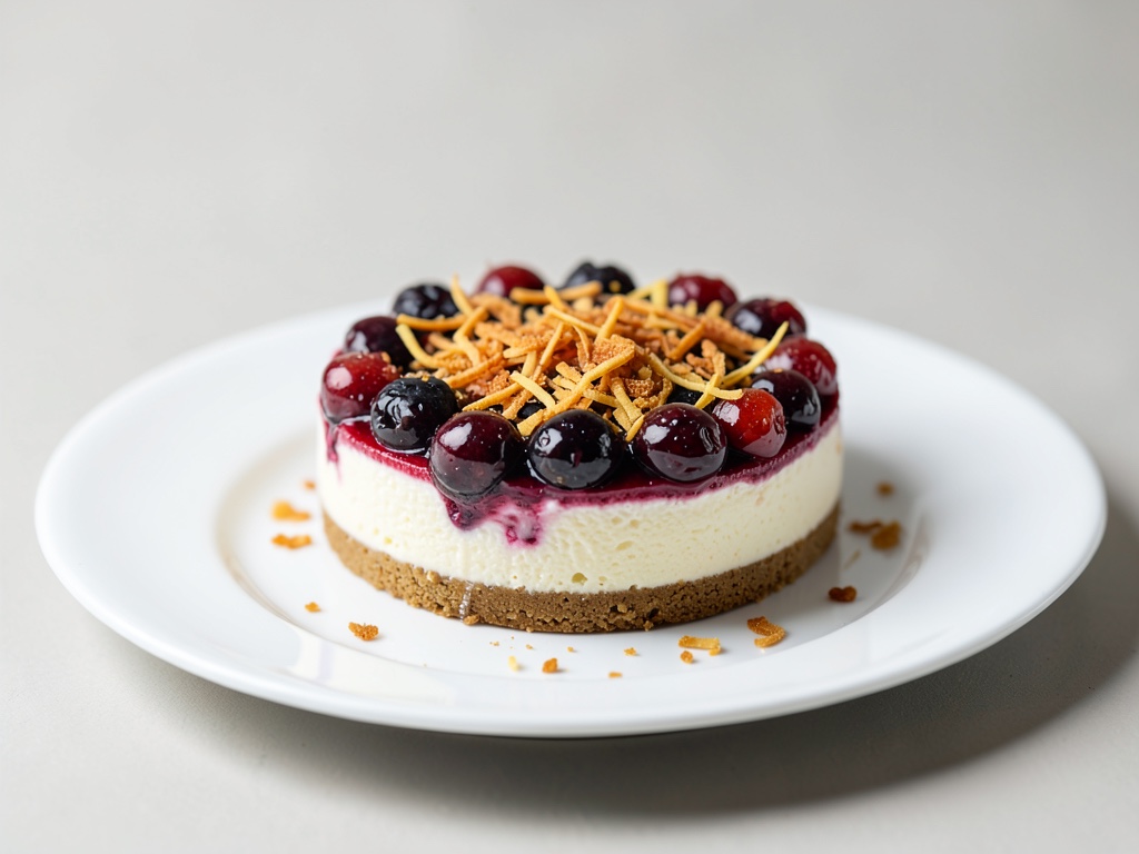Johannisbeer-Käsekuchen mit Bienenstich-Belag