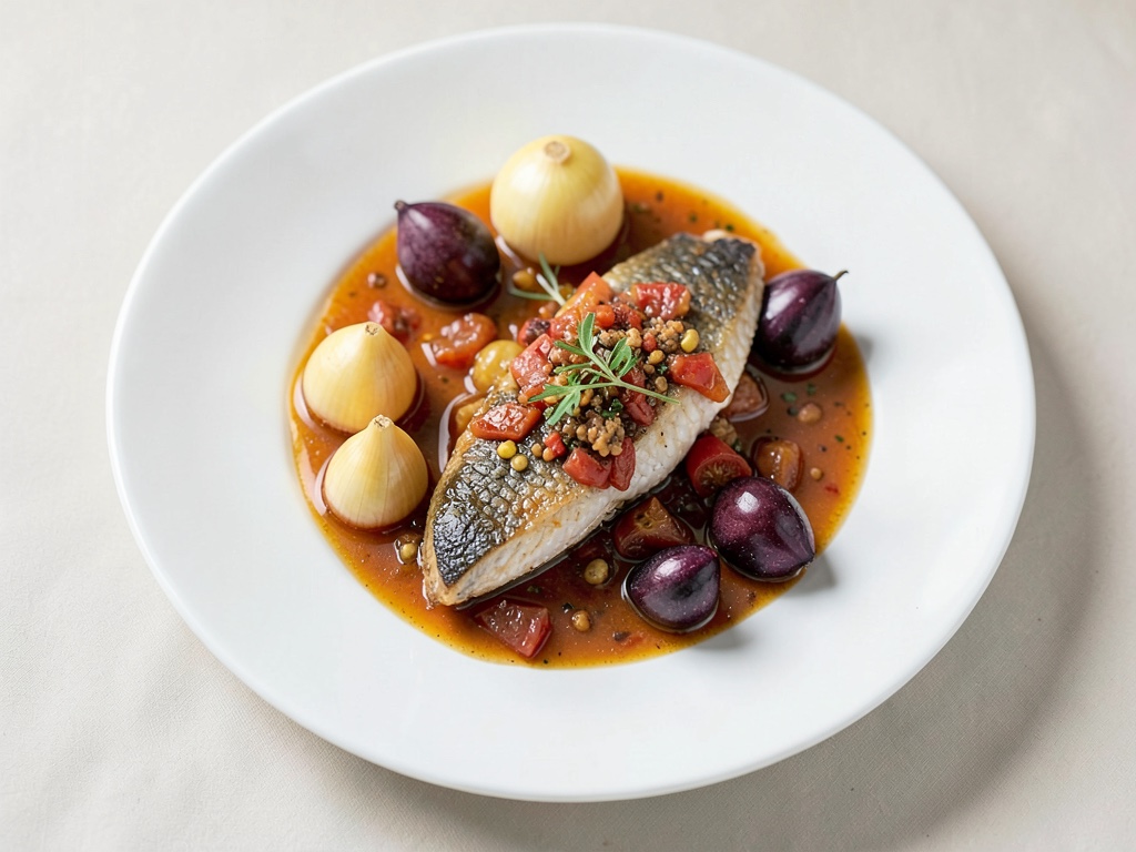 Cabillaud en sauce tomate-figue