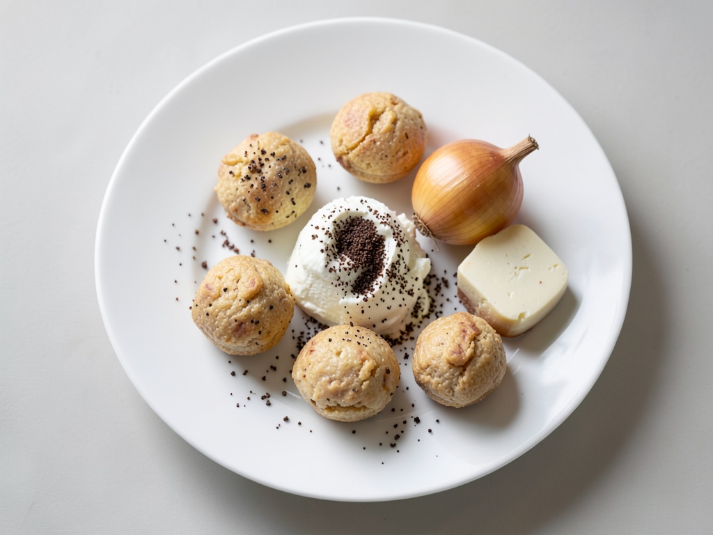 Bolas de queso y almendras