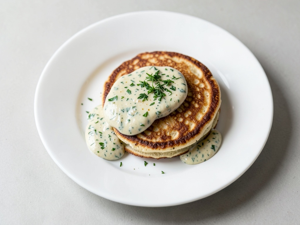 Tortillas de queso y jamón con crema de cebollino