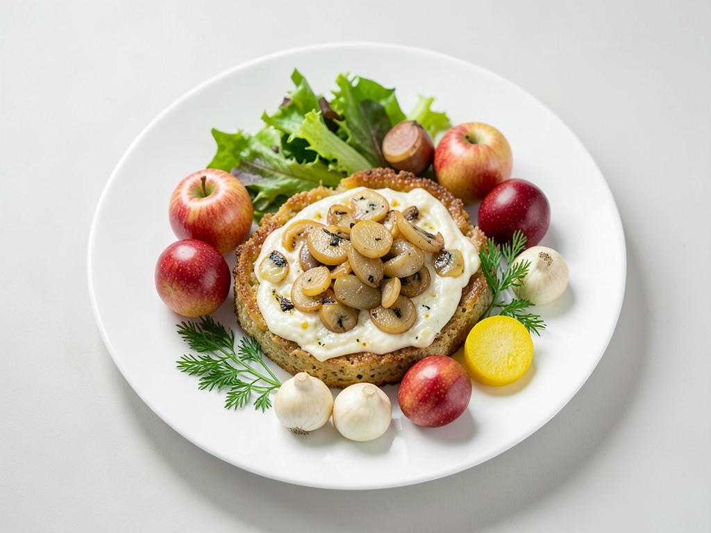 Käsespätzle con cipolle caramellate e insalata fresca di mela