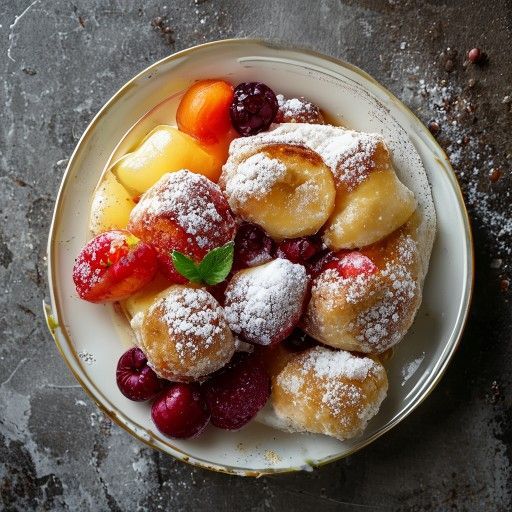 Fluffiger Kaiserschmarrn mit warmen Kirschen