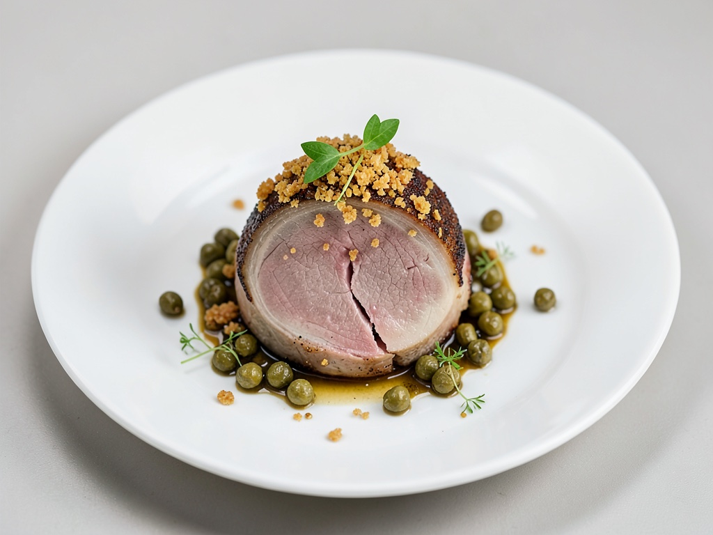 Filetto di vitello tonnato con capperi croccanti