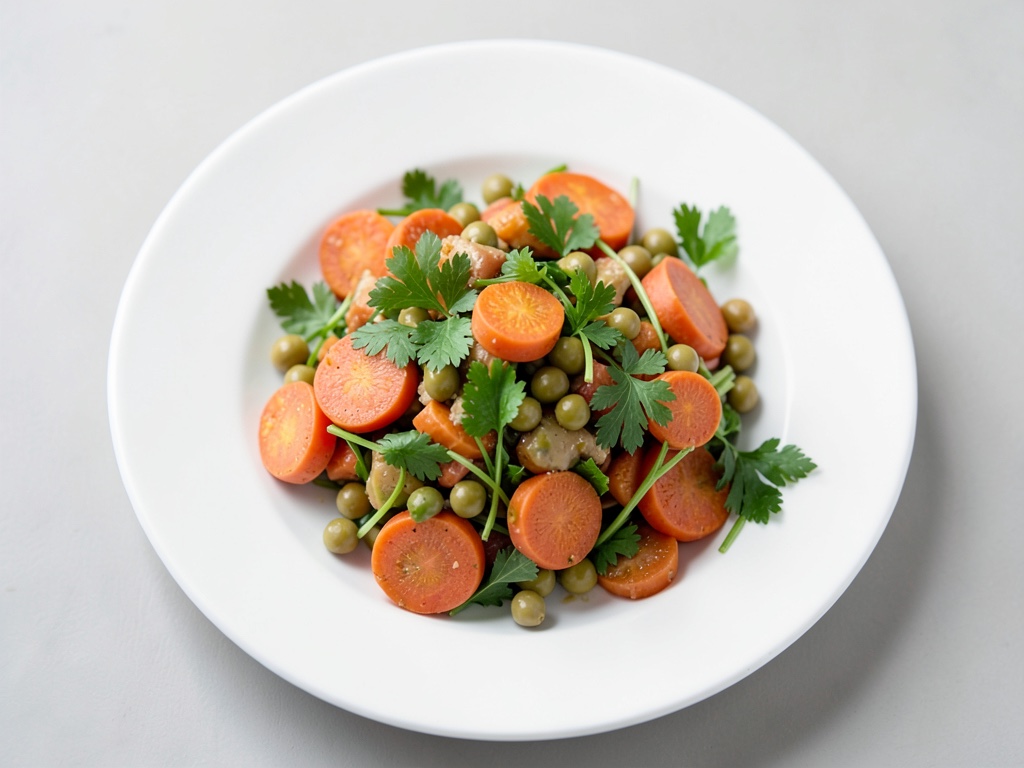 Insalata croccante di carote e ceci con dressing allo yogurt
