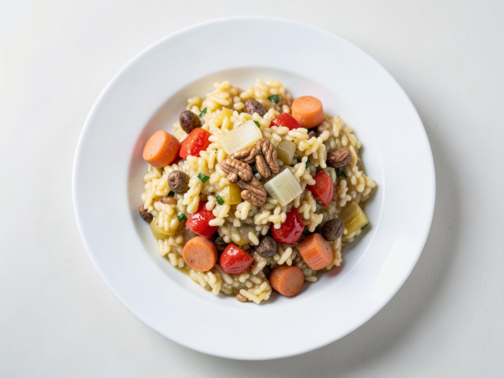 Risotto de zanahoria y tomate con anacardos crujientes