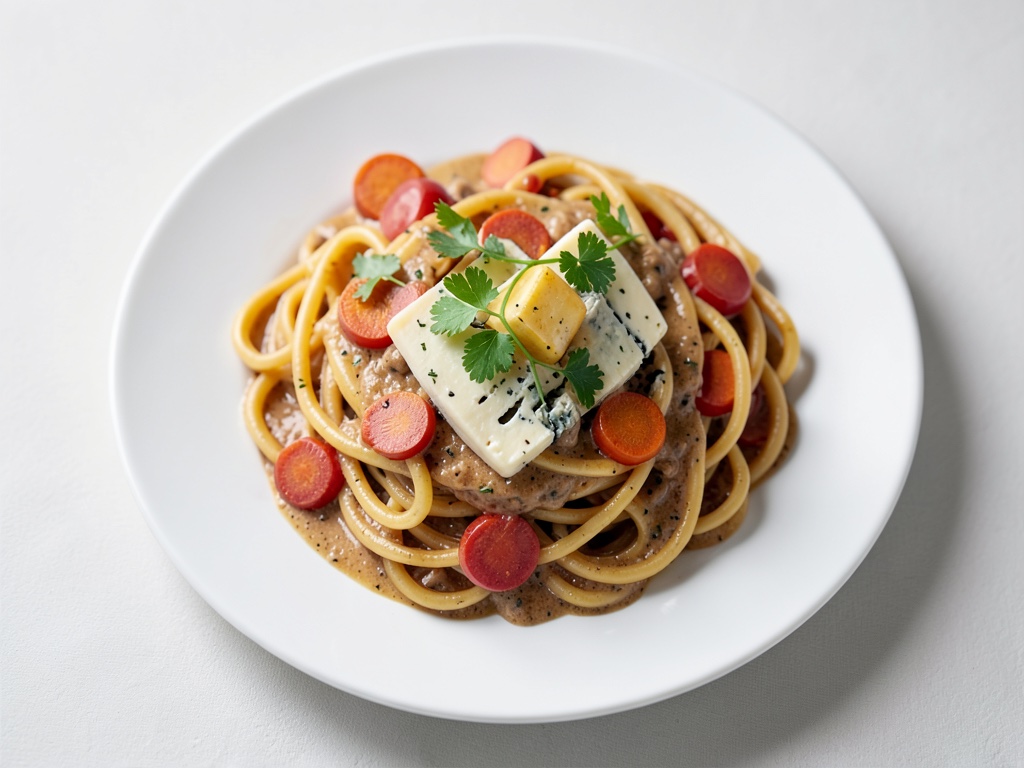 Carottes sautées caramélisées avec sauce au fromage bleu
