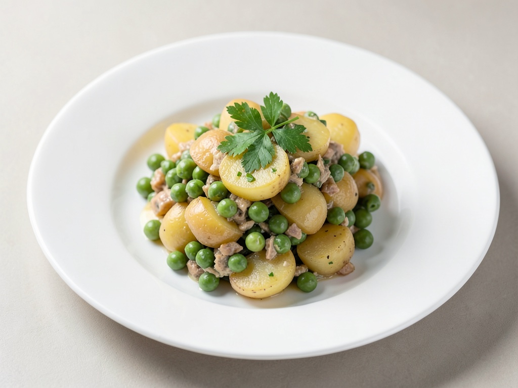 Insalata classica di patate e piselli