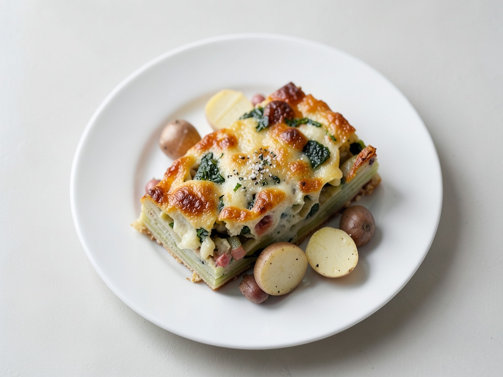 Gratin cremoso di cavolo rapa e patate