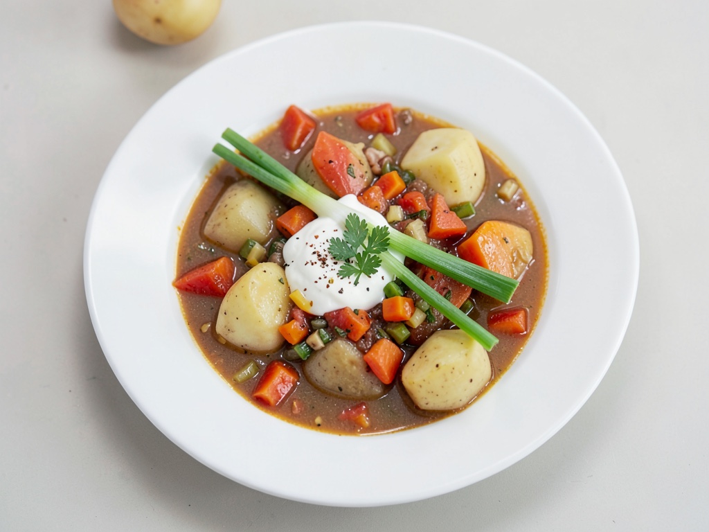 Cremige Kartoffel-Paprika-Suppe mit Frischkäse