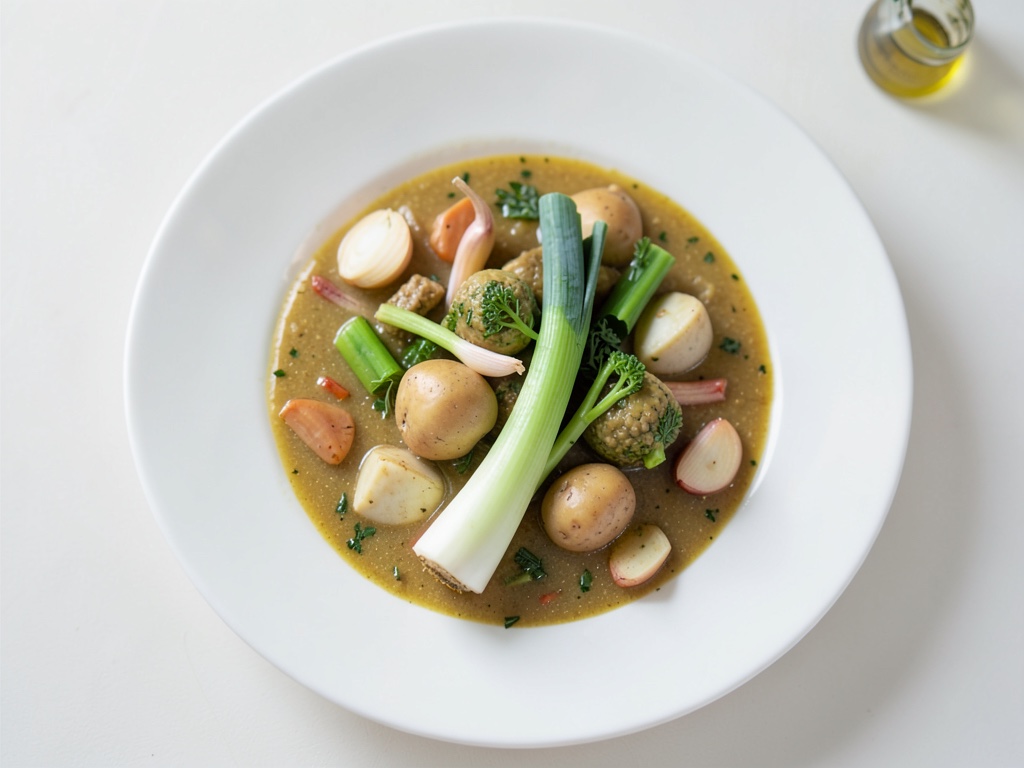 Sopa de patatas y puerro