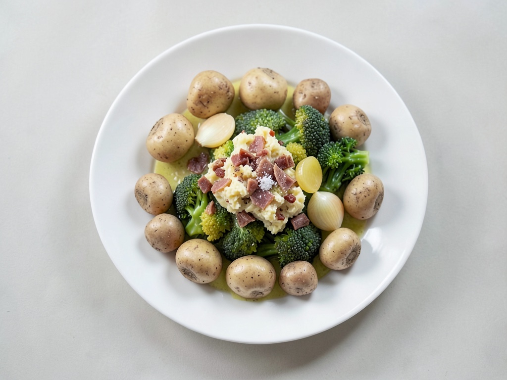 Gratin di patate e cavolo nero con pancetta