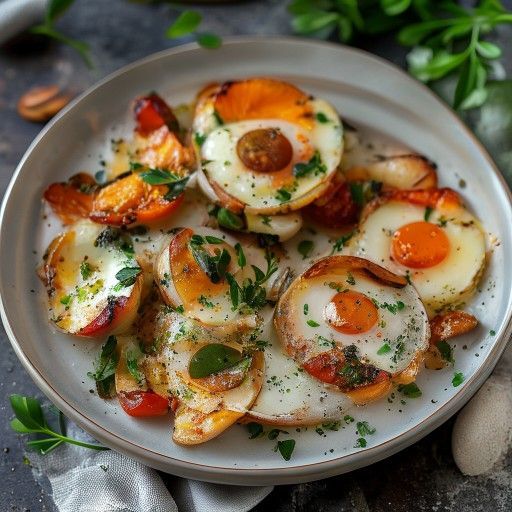 Patate al forno con spinaci e uova