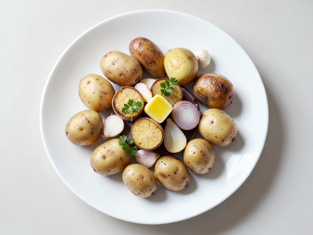 Patate al forno con melanzane