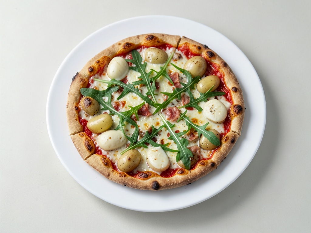 Pizza di patate con rucola