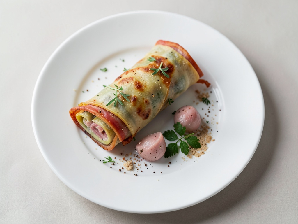Strudel croccante di patate e prosciutto