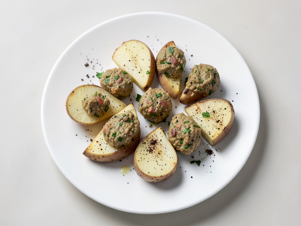 Wedge di patate con mini polpette