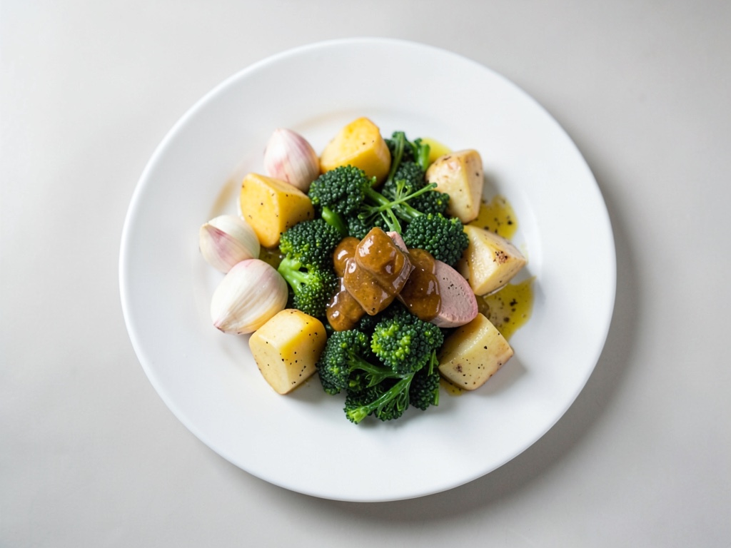 Kasseler con verza e verdure di patate al miele