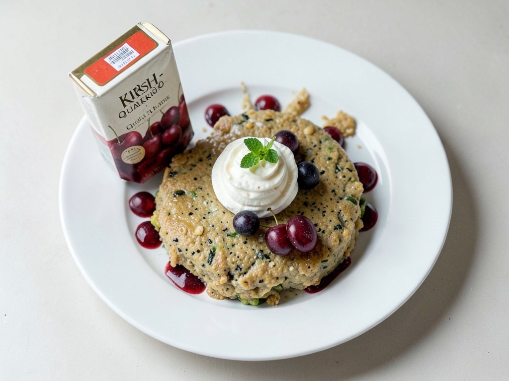 Kirsch-Quarkknödel mit Vanillesahne