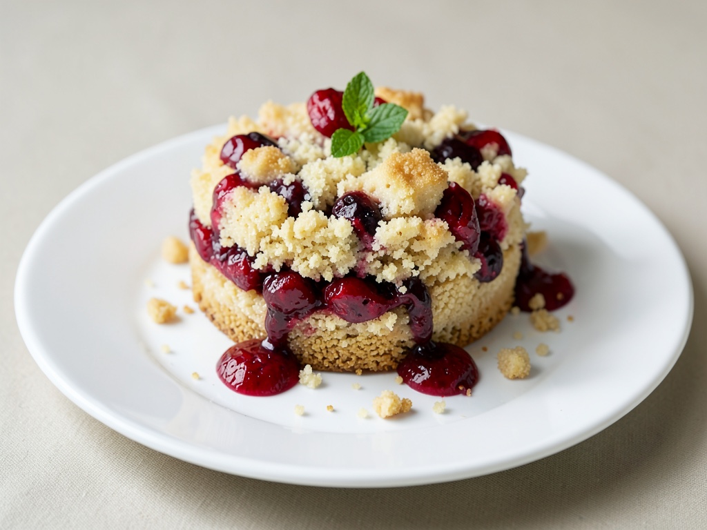 Kirsch-Streuselkuchen mit Vanillestreuseln