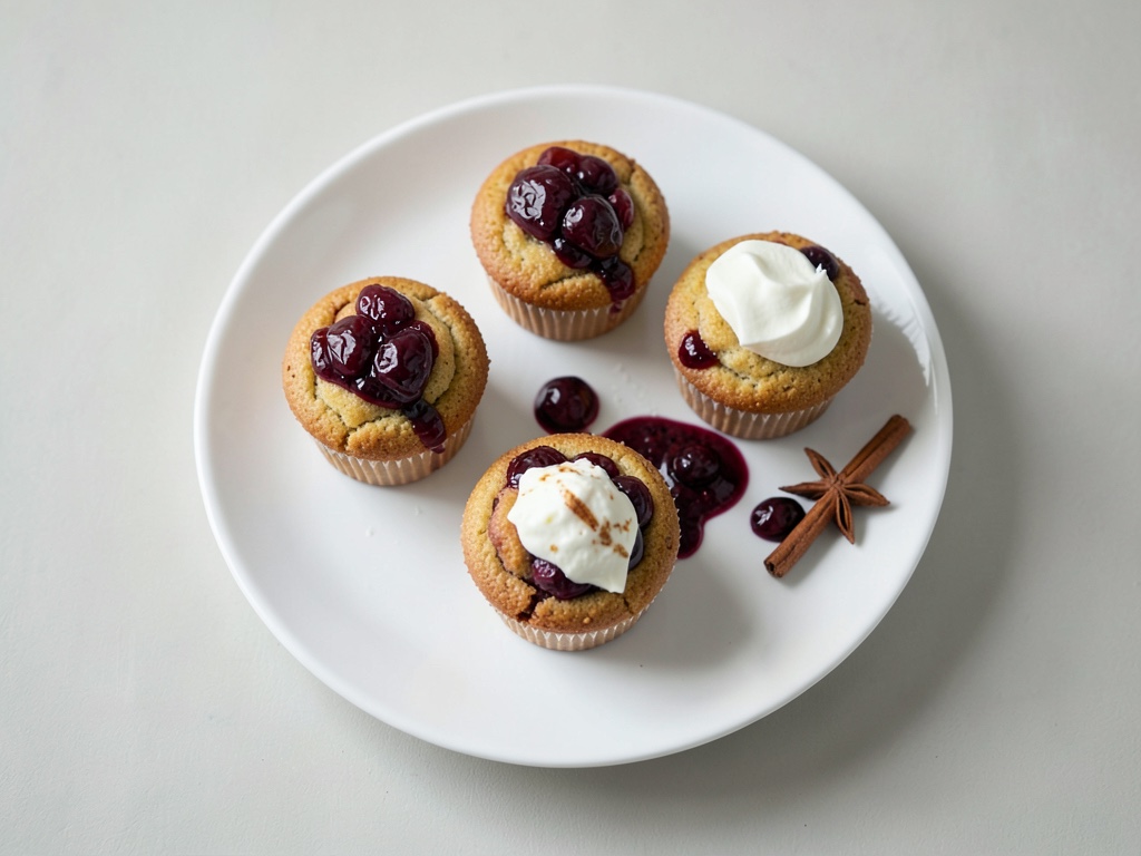 Muffin alle ciliegie succose con glassa