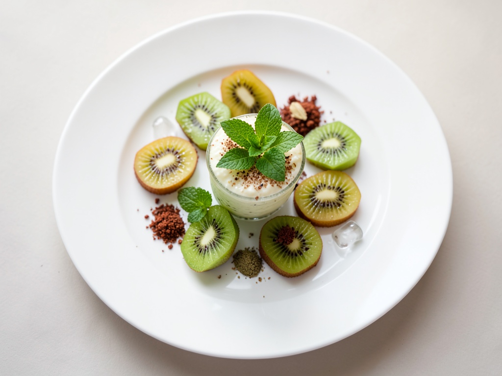 Frischer Kiwi-Minz-Drink