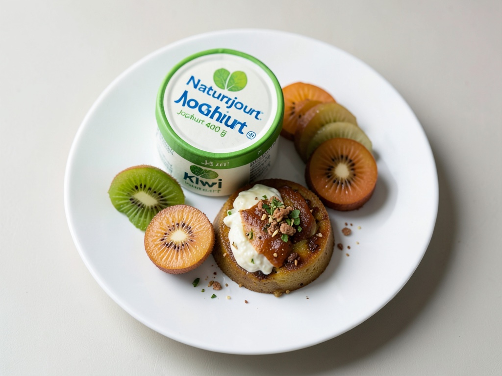 Kiwi con yogur natural