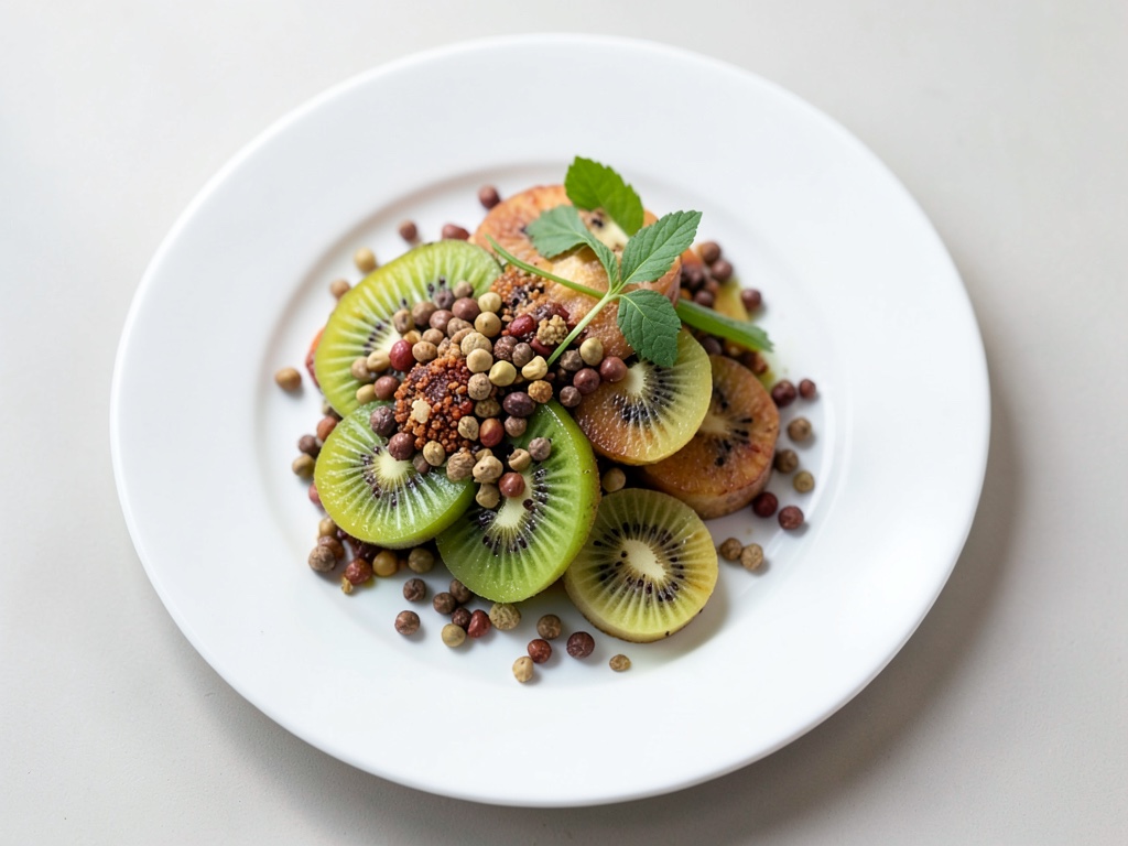 Kiwi con semillas de girasol