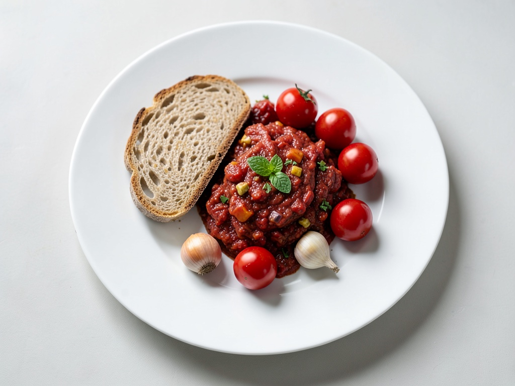 Sopa fría de tomate fresca