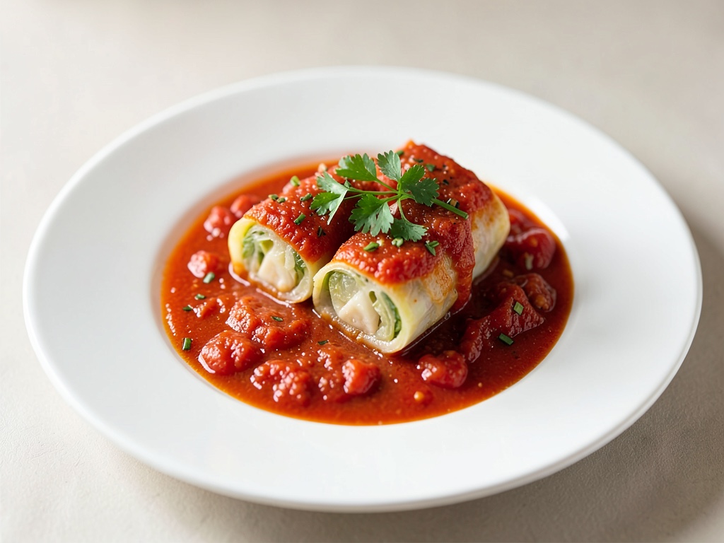 Rotoli di cavolo classici in salsa di pomodoro