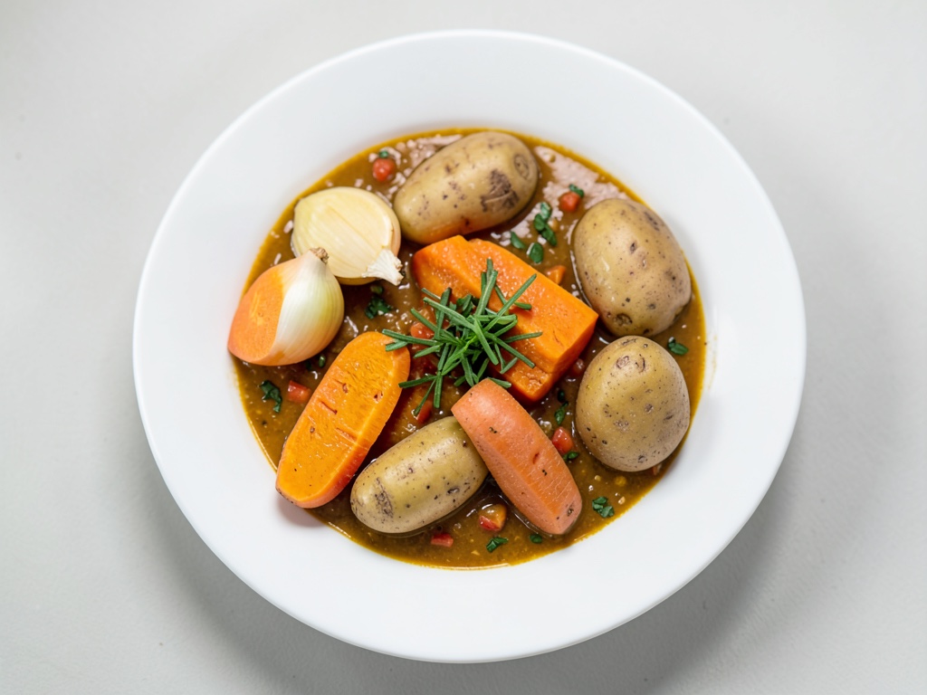 Sopa cremosa de calabaza con cebollino fresco