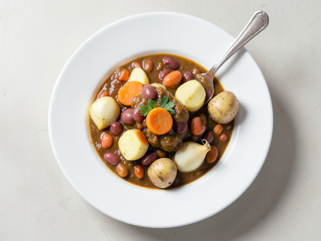 Deliziosa zuppa di fagioli e manzo
