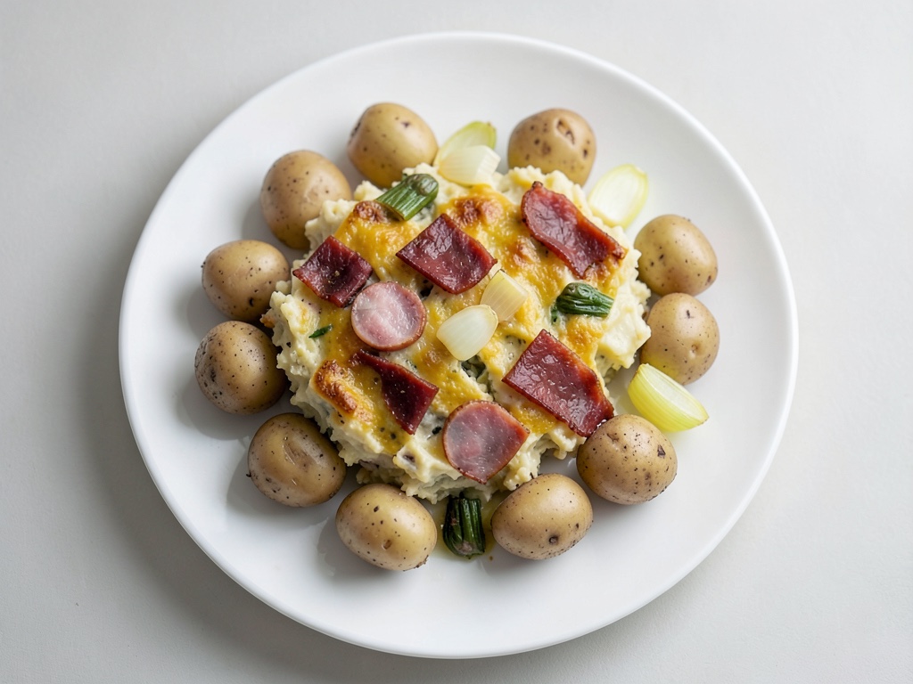 Gratin di patate classico con prosciutto