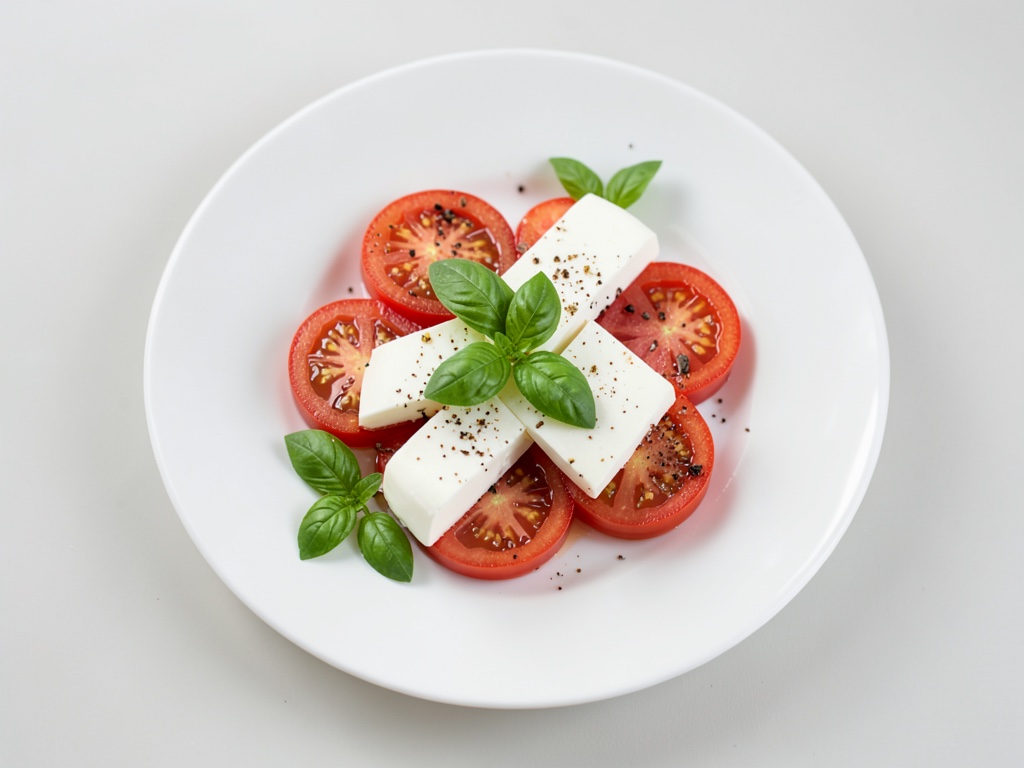 Caprese classique - Tomate avec mozzarella et basilic