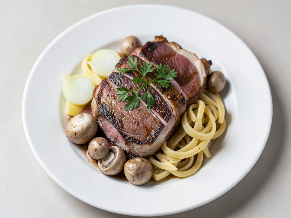 Cotoletta alla cacciatora con Spätzle