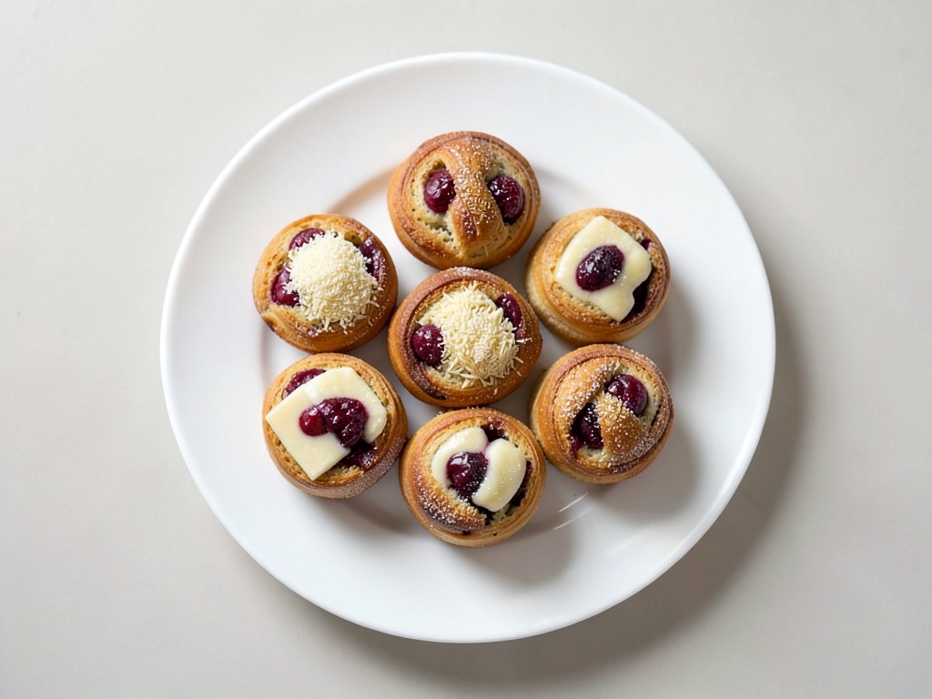 Esponjosos mini bollos de brioche con mantequilla fresca de frambuesa