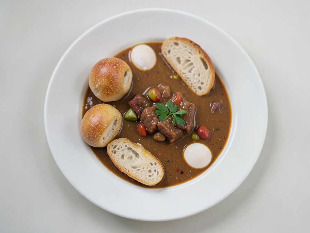 Sopa clásica de albóndigas de pan