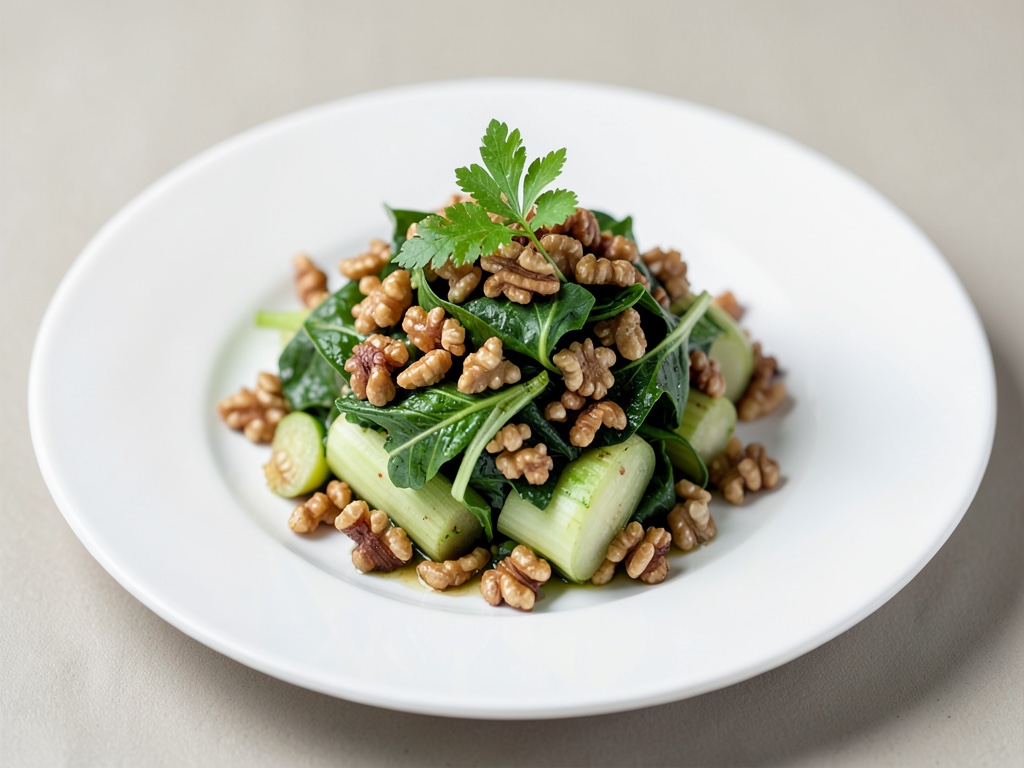 Insalata fresca di cavolo rapa e noci