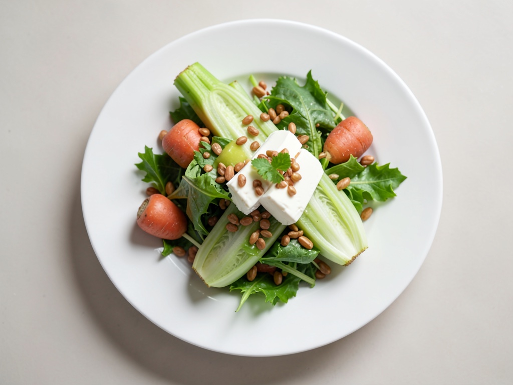 Insalata di cavolo rapa con formaggio fresco