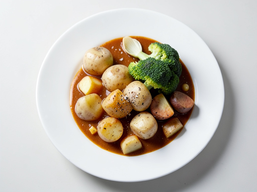 Involtini di cavolo cappuccio in salsa al vino bianco con patate lesse